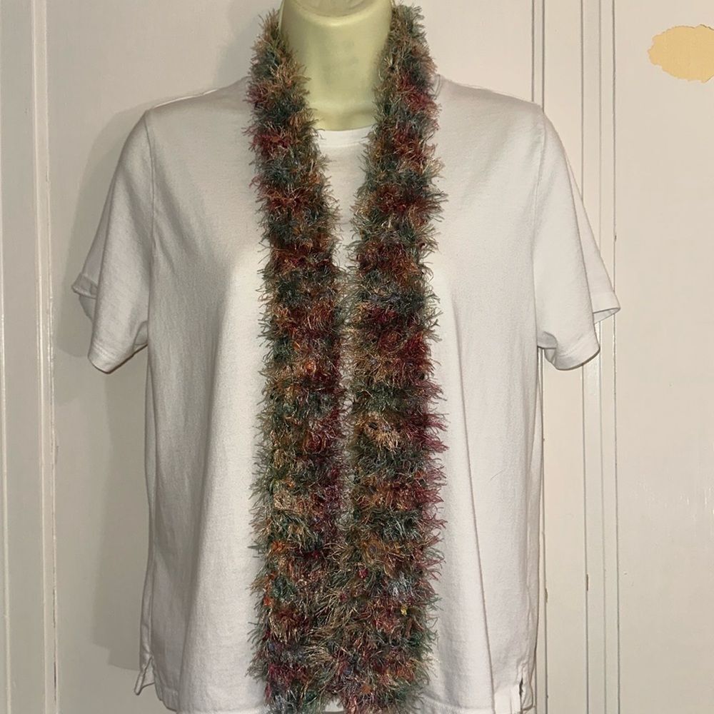 Multi colored (red, green, gold & blue)‎ magic scarf